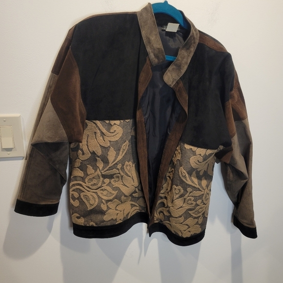 Da Cavanna Unisex Size Xl Boho Leather Jacket With Floral Print - Picture 3 of 7